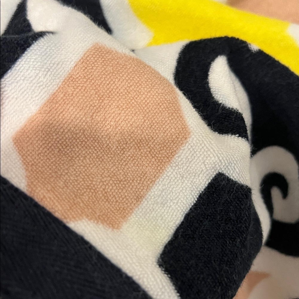 Tory Burch Navy, Yellow & Cream Geometric Tunic/coverup velour - Picture 3 of 3